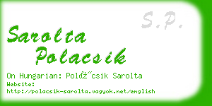 sarolta polacsik business card